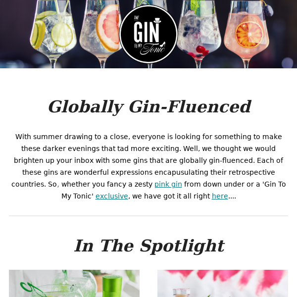 Take A Globe Trotting Gin-Venture