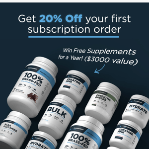 20% Off Your First Subscription Order.