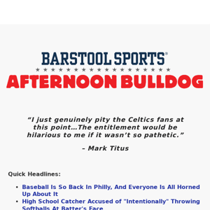 Afternoon Bulldog: Baseball Is So Back In Philly, And Everyone Is All Horned Up About It