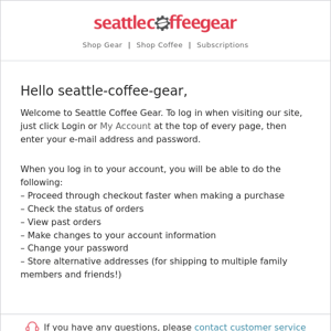 Welcome to Seattle Coffee Gear