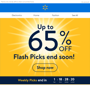 Don’t miss up to 65% off Flash Picks!