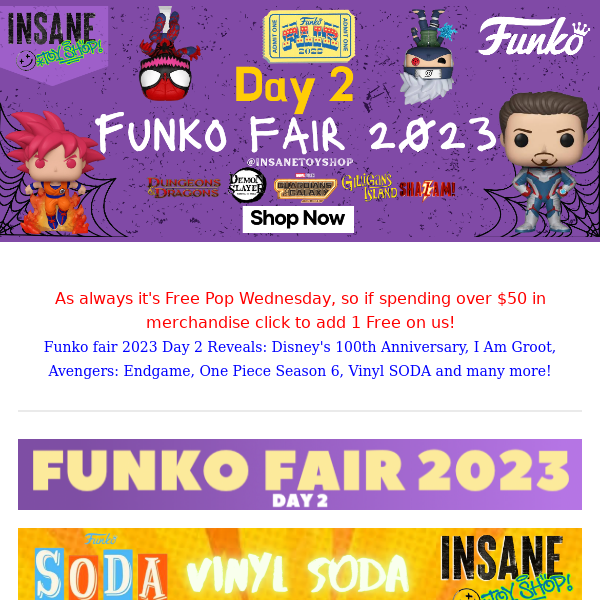 🔥Funko Fair 2023 Day 2: 🥤4 New SODA's + ☠ One Piece + 🏰Disney 100th + I Am Groot & more