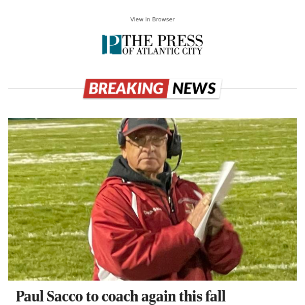 Paul Sacco to coach again this fall