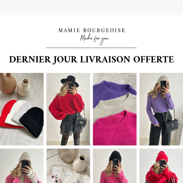 Livraison offerte : dernier jour pour en profiter !