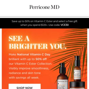 Take up to 50% off the Vitamin C Ester Collection.