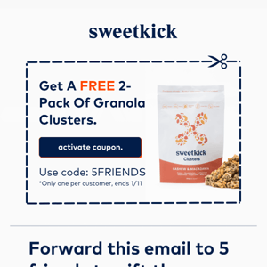 FREE Clusters for you and 5 of your friends!