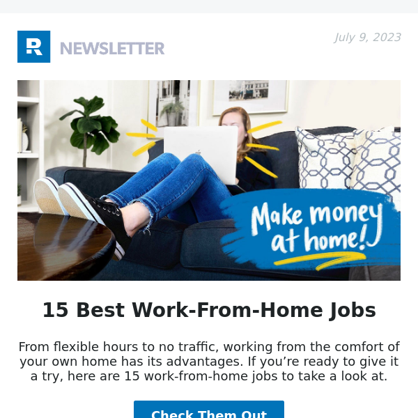 15 Best Work-From-Home Jobs
