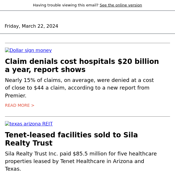 Claim denials cost hospitals $20B a year