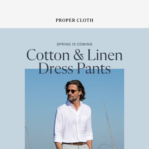 Signs of Spring: New Cotton & Linen Dress Pants