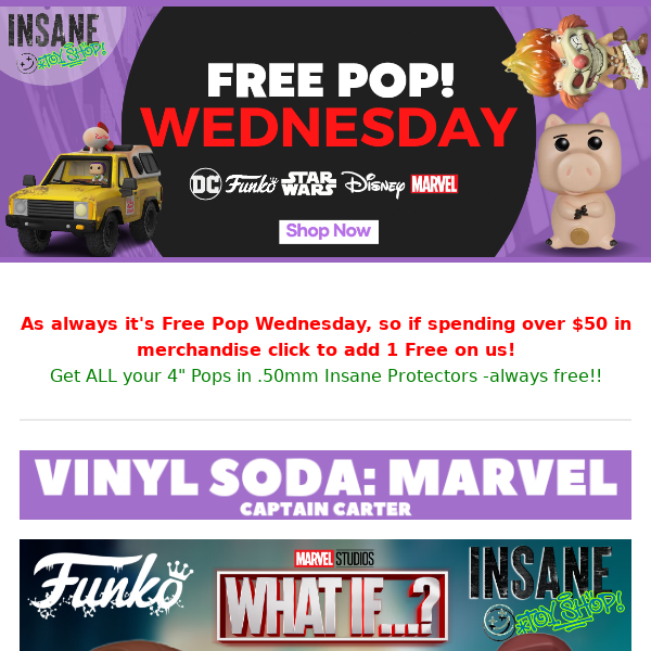 🎁 Free Pop WED +🥤SODA Captain Carter Ver. 2 Instock + Pre-Order ⚡The Flash + 🎤 Flavor Flav + 150+ new & vaulted pops added!