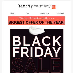 Happy Thanksgiving French Pharmacy. ❤️