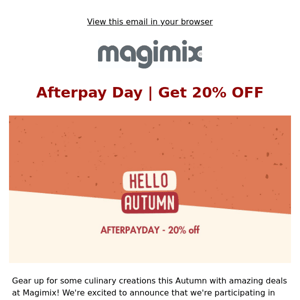 20% off Afterpay Day | Get Slicing & Dicing!