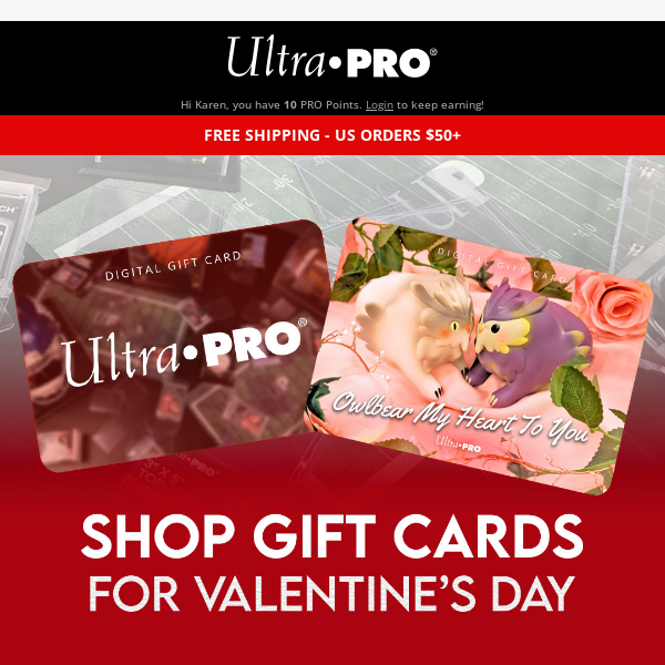 ⌛ Valentine's Day made easy with gift cards!