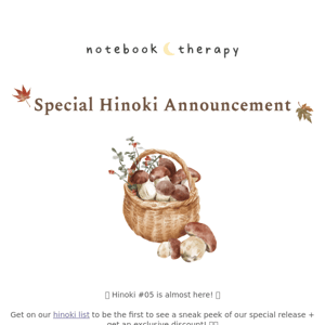 special hinoki announcement!