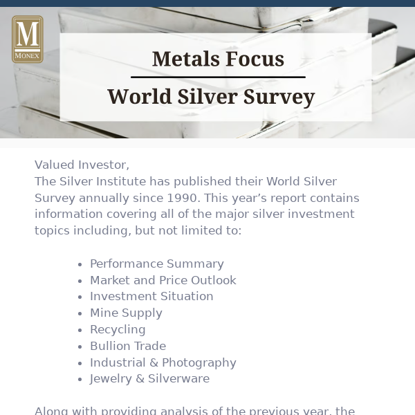 World Silver Survey - Metal's Focus