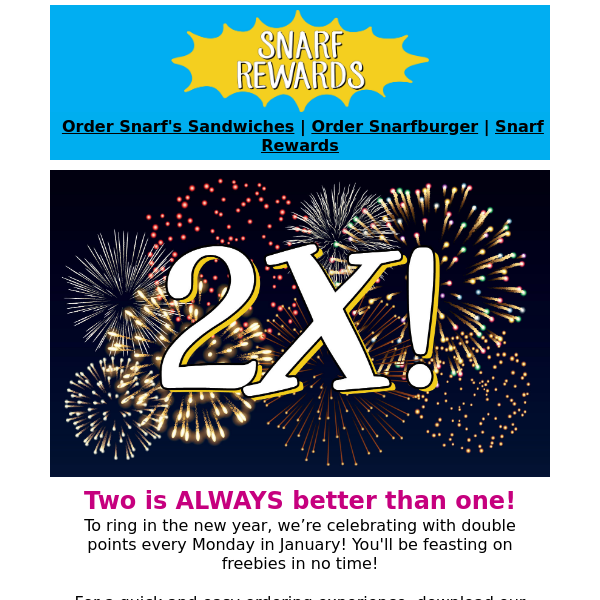 Get double points every Monday this month!