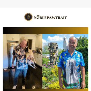 🤣 Warning: Wearing our custom Hawaiian shirt with your pet's face may cause uncontrollable smiles, laughter, and a sudden urge to hula!