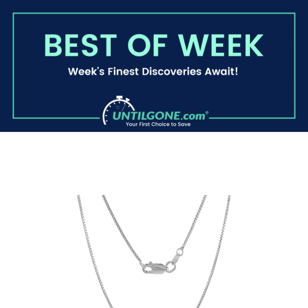 Best of Week - 83% OFF Solid .925 Sterling Silver 1.1mm Italian Box Chain
