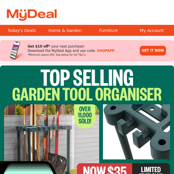 Price Drop: Garden Tool Organiser $35