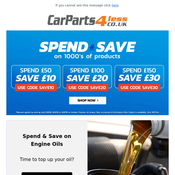 Save On Essential Car Parts This Winter