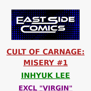 🔥 PRE-SALE LIVE in 30-Mins at 5PM (ET) 🔥 INHYUK LEE's VIRGIN to his CARNAGE: MISERY #1 VARIANT 🔥LIMITED to 600 W COA🔥TODAY (4/05) at 5PM (ET)/2PM (PT)