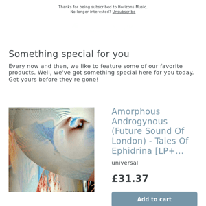 New! Amorphous Androgynous (Future Sound Of London) - Tales Of Ephidrina [LP+12"] (RSD 2023)