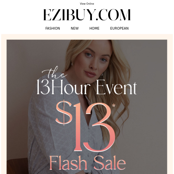 Flash of Savings: Just $13 Today!