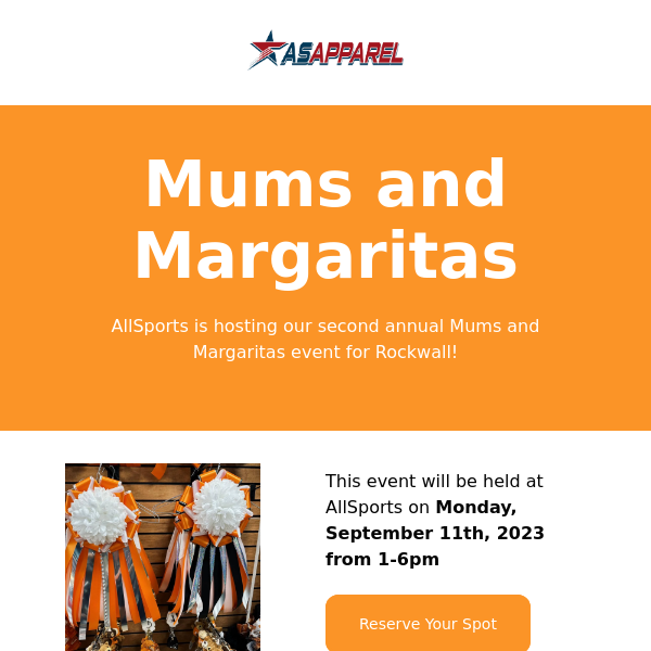 Mums & Margaritas For Rockwall!