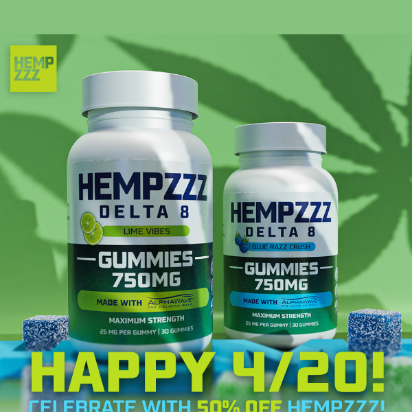 🌿 Happy 4/20! Celebrate with 50% Off Hempzzz 🔥