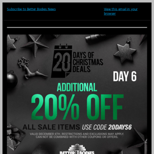 GET AND EXTRA 20% OFF - Today Only!