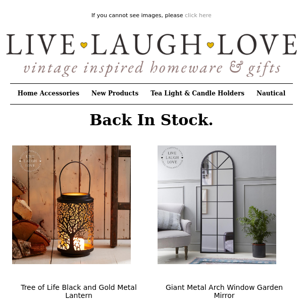 ❤️ Even more wonderful products are now back in stock at Live Laugh Love!!!