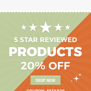 Hurry! Our Top Rated Products 20% Off!🚨