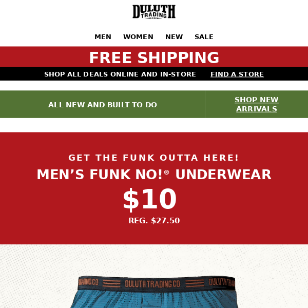 $10 Men's Funk No! Underwear! - Duluth Trading Company