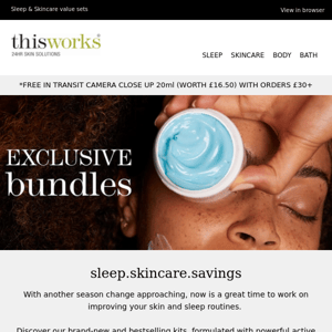 Sleep & Skincare kits | Save over 40%