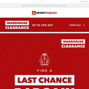 Warehouse CLEARANCE - Everything MUST Go