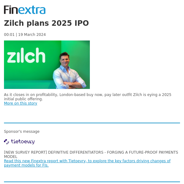 Finextra News Flash: Zilch plans 2025 IPO