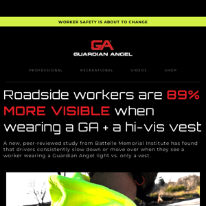 Get the Study: Workers 89% more visible w/ wearable lighting