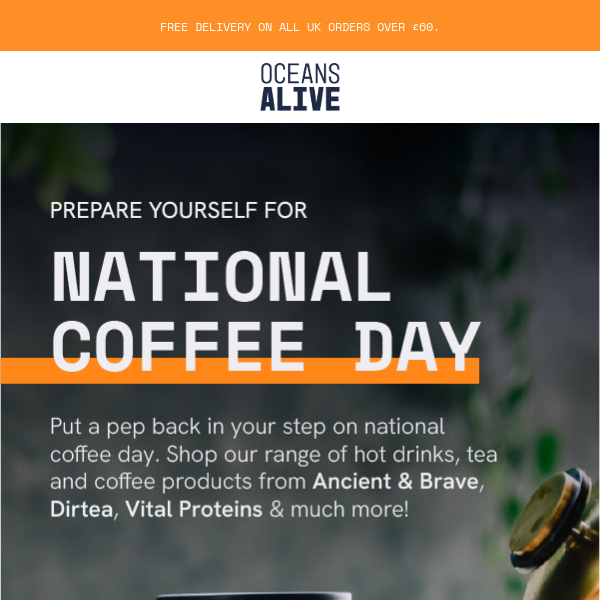Prepare yourself for National Coffee Day with Oceans Alive! ☕🎉