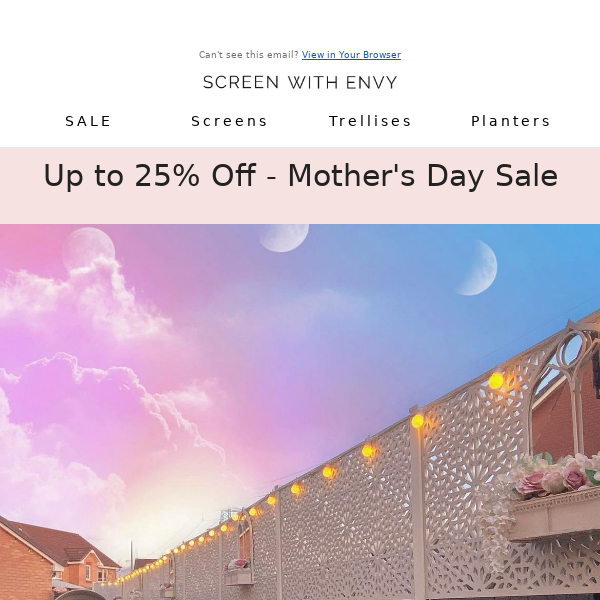 Up to 25% Off Special Mother's Day Sale