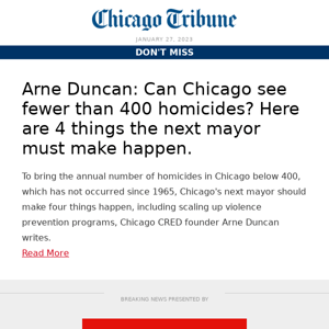 Can Chicago see fewer than 400 homicides? Here are 4 things the next mayor must make happen.