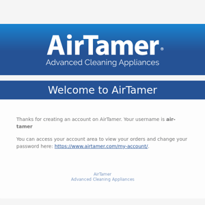 Your AirTamer account has been created!