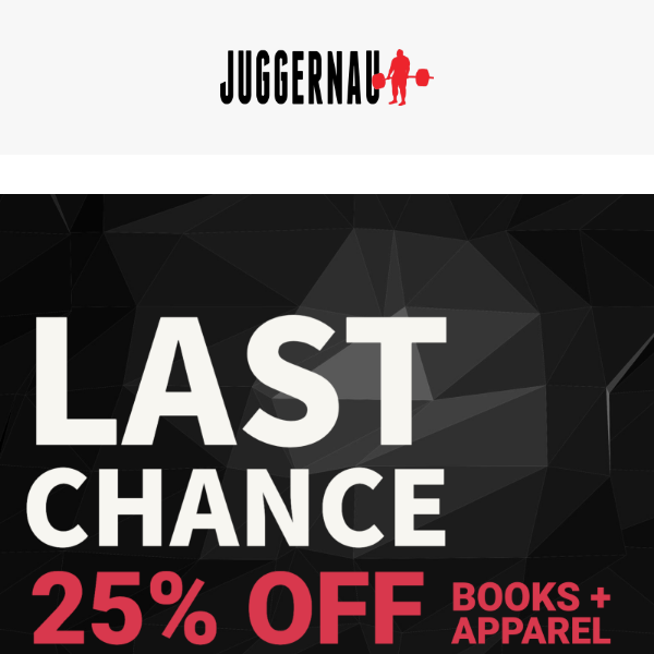 Final Hours to Grab 25% OFF Juggernaut