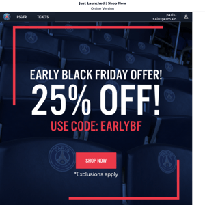 NEW Early Black Friday 25% Off!