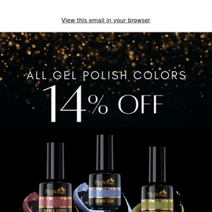 🎅 DAY THREE: 14% off all gel polish!