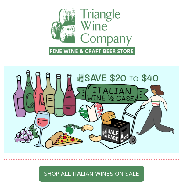 Up to $40 off New ⭐️ Italian 1/2 Case; Italian Wine Sale