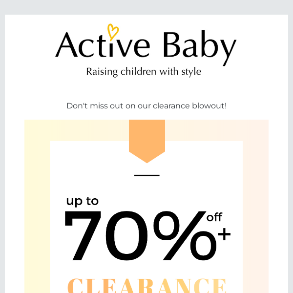 up to 70% off Clearance Alert!