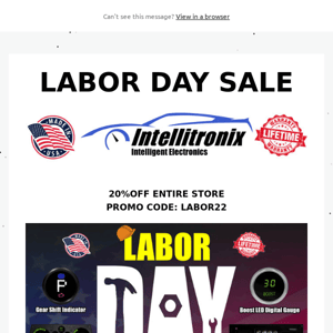 20% off Labor Day Sale