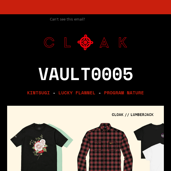 VAULT0005 TME IS RUNNING OUT ... Kintsugi Lucky Flannel Program Nature