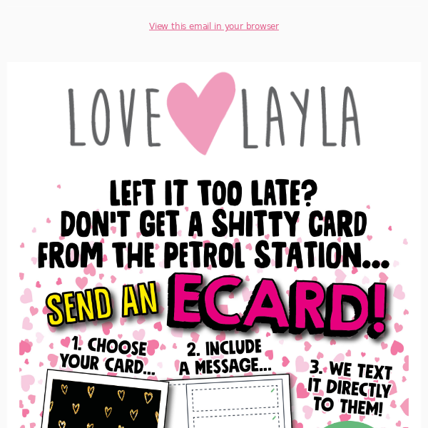 Love Layla Designs, have you forgot? Send an E-Card 📧