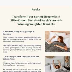 🚀 5 Reasons Why a Weighted Blanket is a Spring Must-Have 🚀